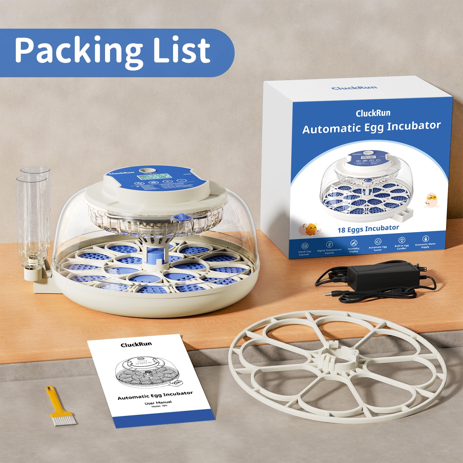 CluckRun detachable trays and fan ready for fast, thorough cleaning