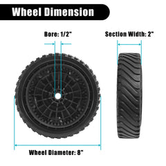 Cluparis front wheel side profile highlighting correct diameter and usefulness