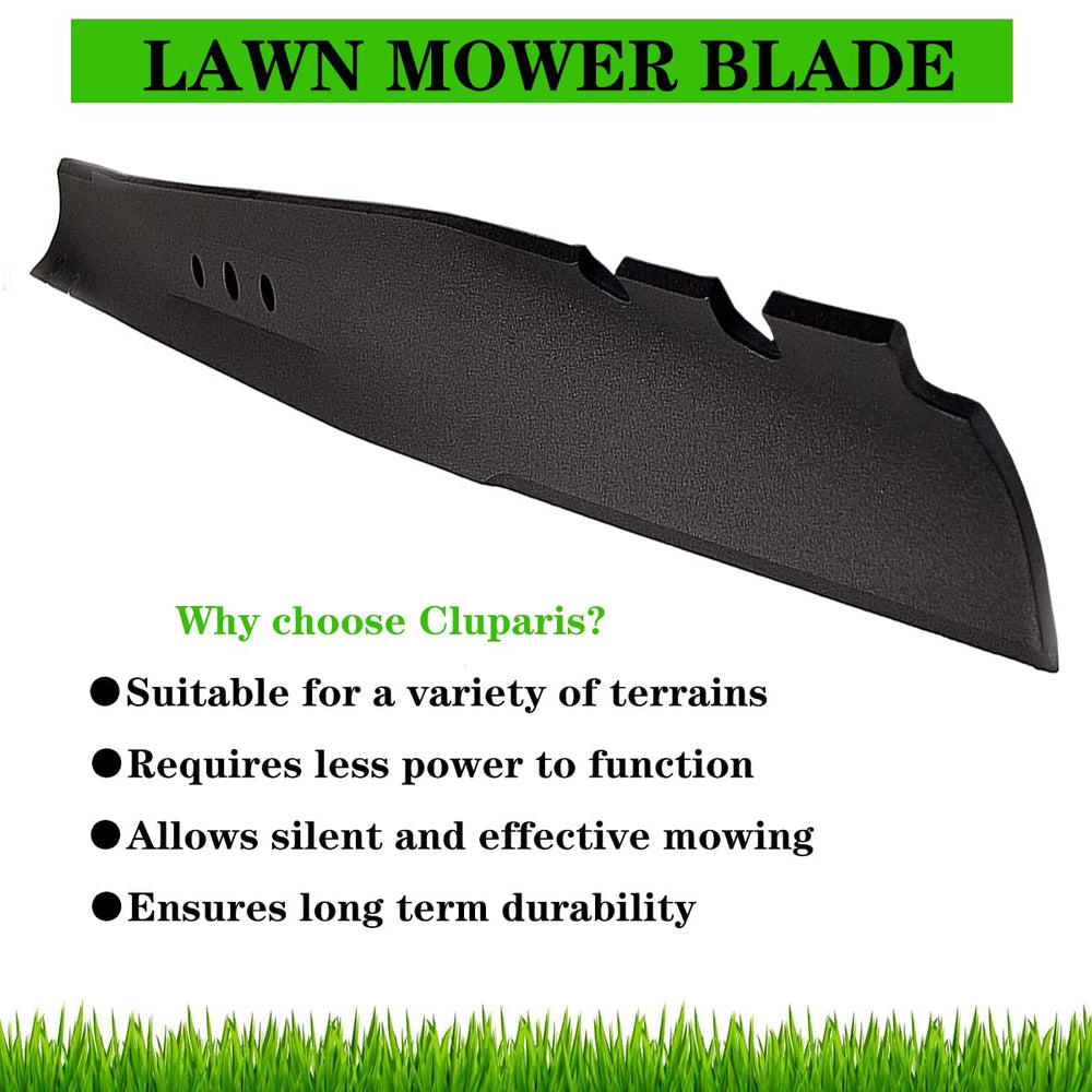 Cluparis blade next to ruler showing 21 5/7 inch length, correct sizing benefit