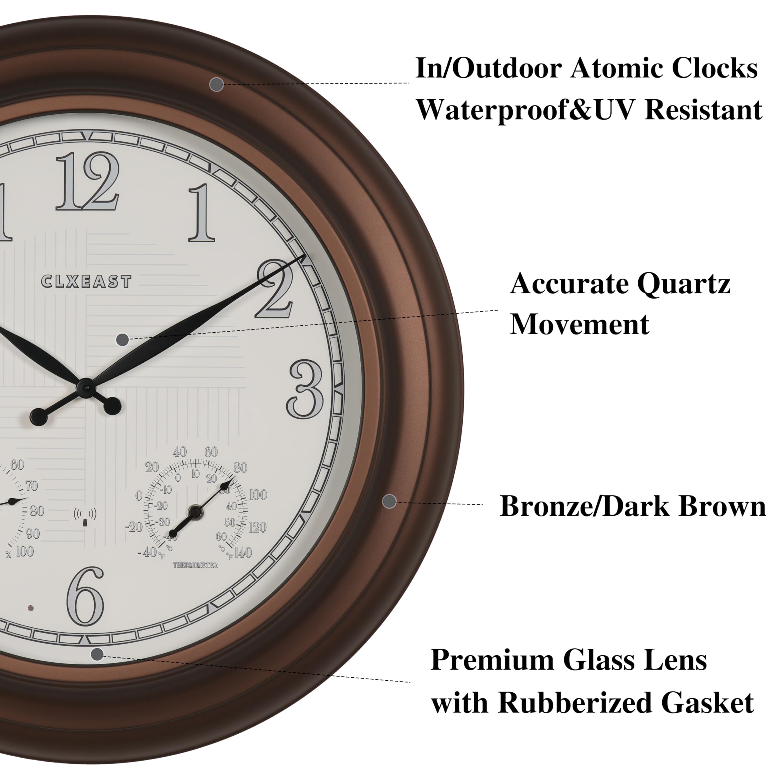 CLXEAST close-up of clock hands and face for precise time visibility benefit