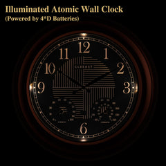 CLXEAST illuminated clock at night with warm LED backlight for improved legibility