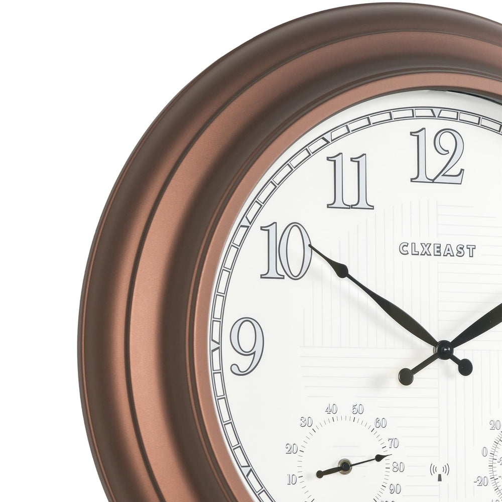 CLXEAST in porch setting blending decor and functional timekeeping benefit