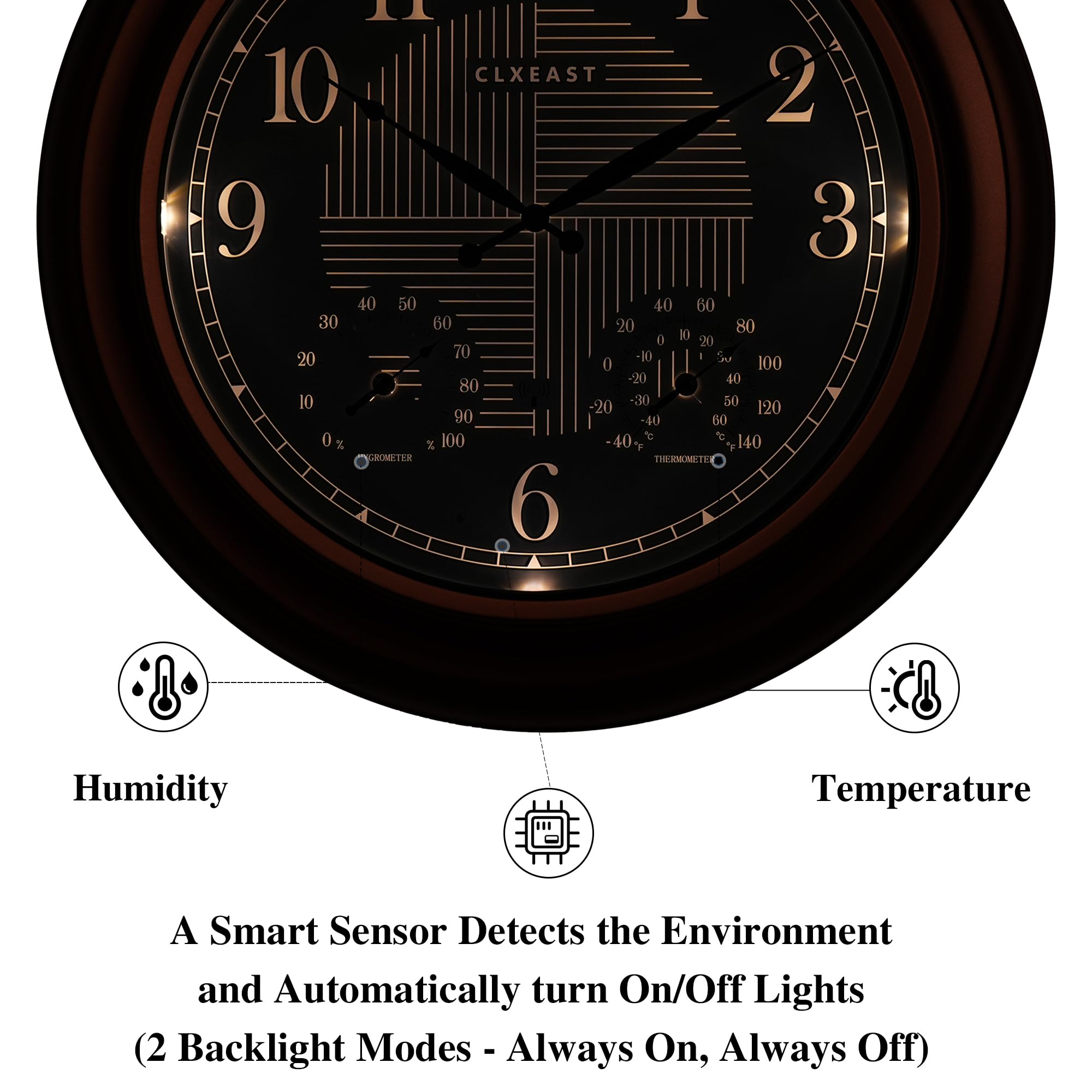 CLXEAST thermometer and hygrometer close-up showing environmental readings benefit