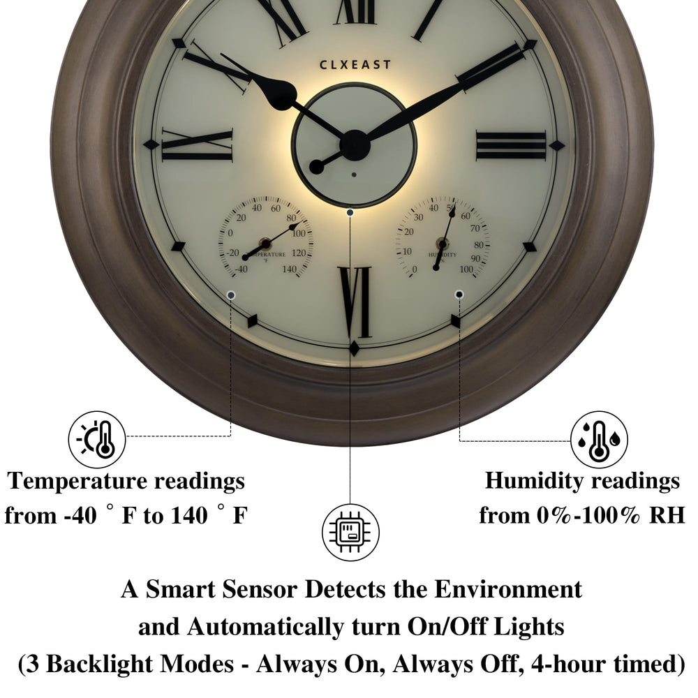 CLXEAST backlight night view with warm LED glow for improved nighttime visibility