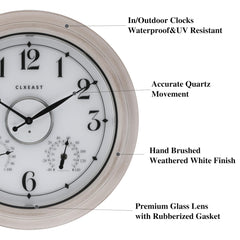 CLXEAST close-up of clock dial and hands highlighting easy readability outdoors