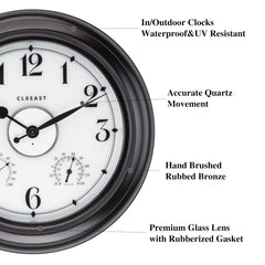 CLXEAST close-up of dial numbers and hands for easy daytime readability and classic style
