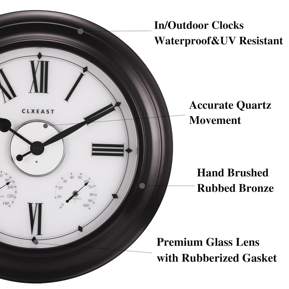 CLXEAST close-up of textured numerals and hands for improved outdoor visibility
