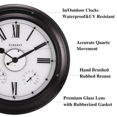 CLXEAST close-up of textured numerals and hands for improved outdoor visibility