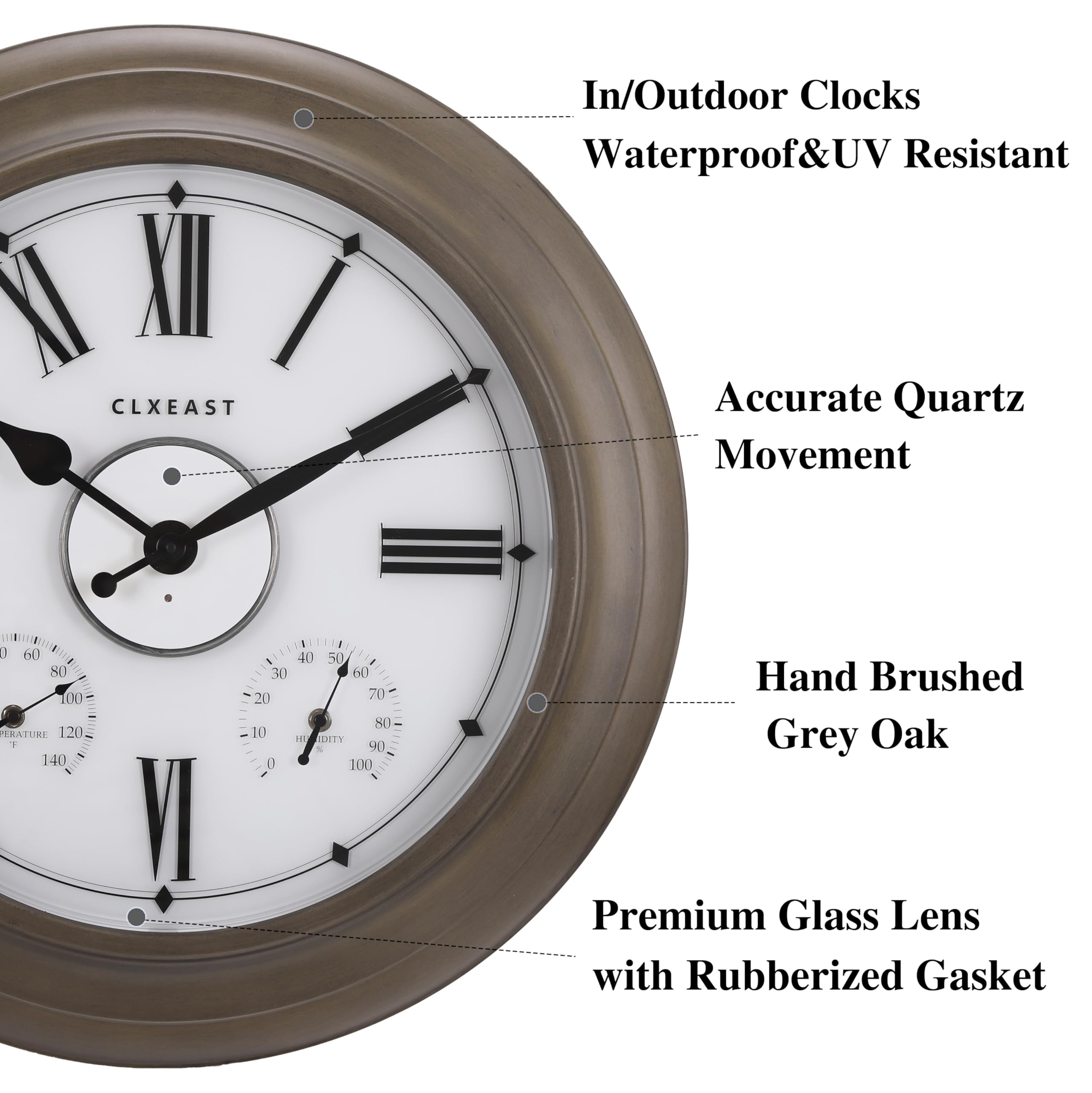 CLXEAST closeup dial and hands highlighting clear markers and vintage styling benefit