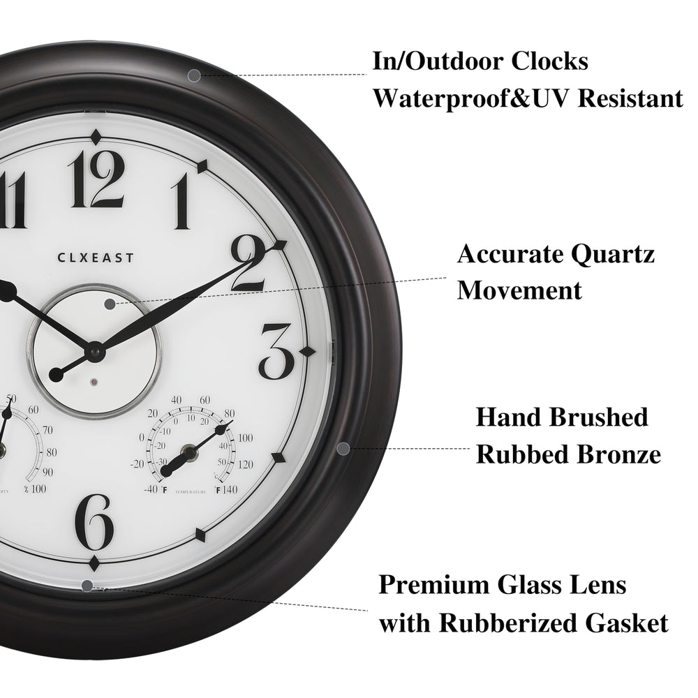 CLXEAST close-up of clock dial and hands showing clear numerals for easy reading