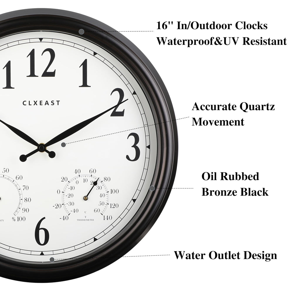 CLXEAST close-up of thermometer and hygrometer displaying quick environmental info