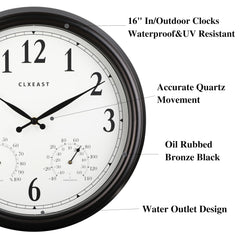 CLXEAST close-up of thermometer and hygrometer displaying quick environmental info