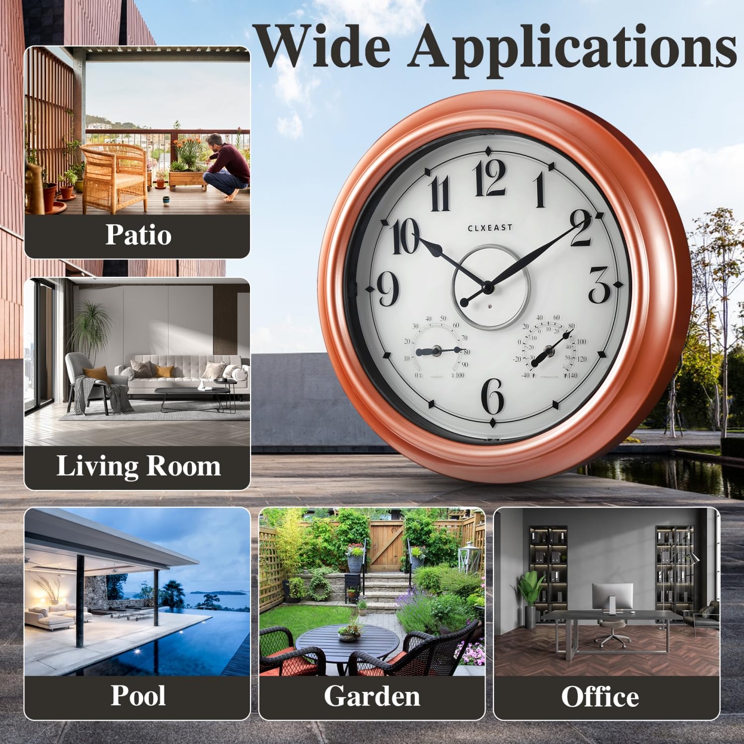 CLXEAST lifestyle on patio wall creating stylish outdoor ambiance benefit