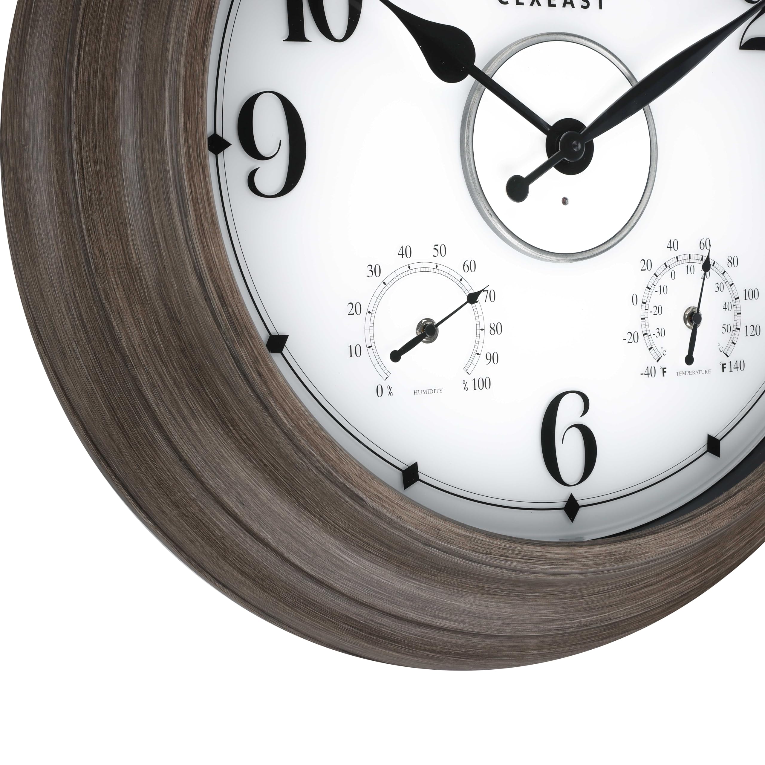 CLXEAST hand-brushed gray oak finish texture highlighting durable paint