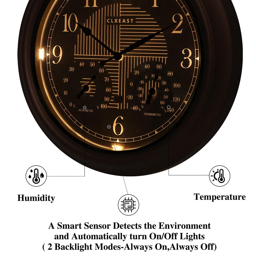 CLXEAST thermometer and hygrometer dial showing environmental readings benefit