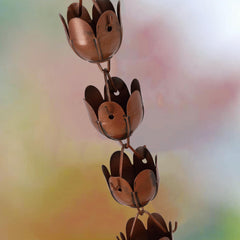 CLYB close-up of antique copper lotus cup showing texture and durable protective coating benefit