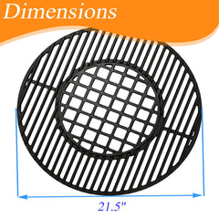 Cmanzhi grate close-up of seasoned cast iron surface for better sears