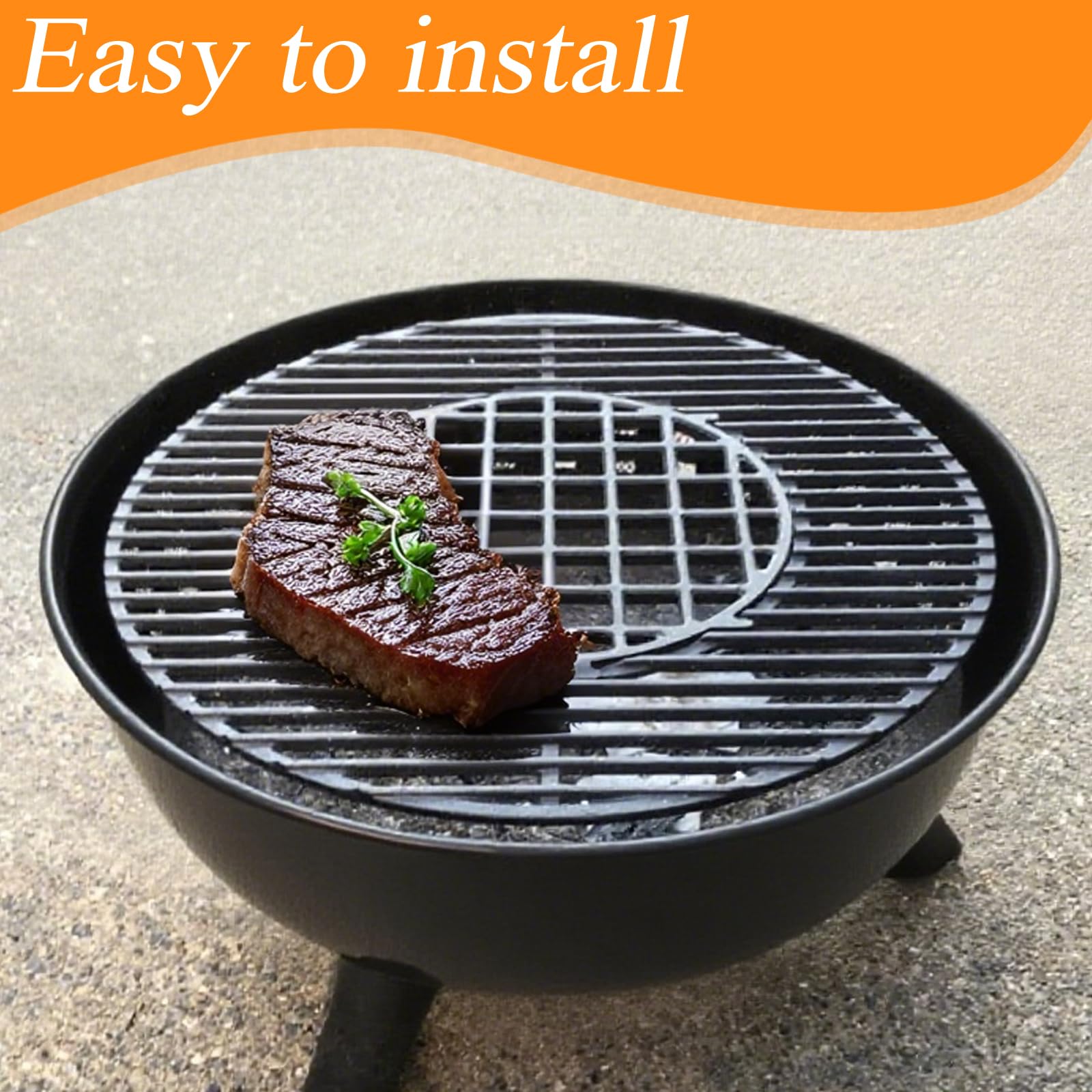 Cmanzhi grate in use by a backyard cook creating sear marks