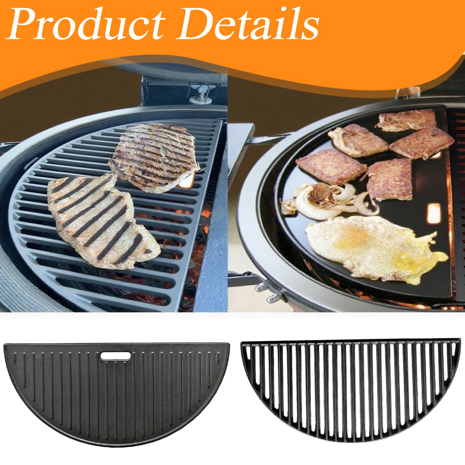 Cmanzhi griddle cooking eggs and veggies, flat surface for versatile breakfasts