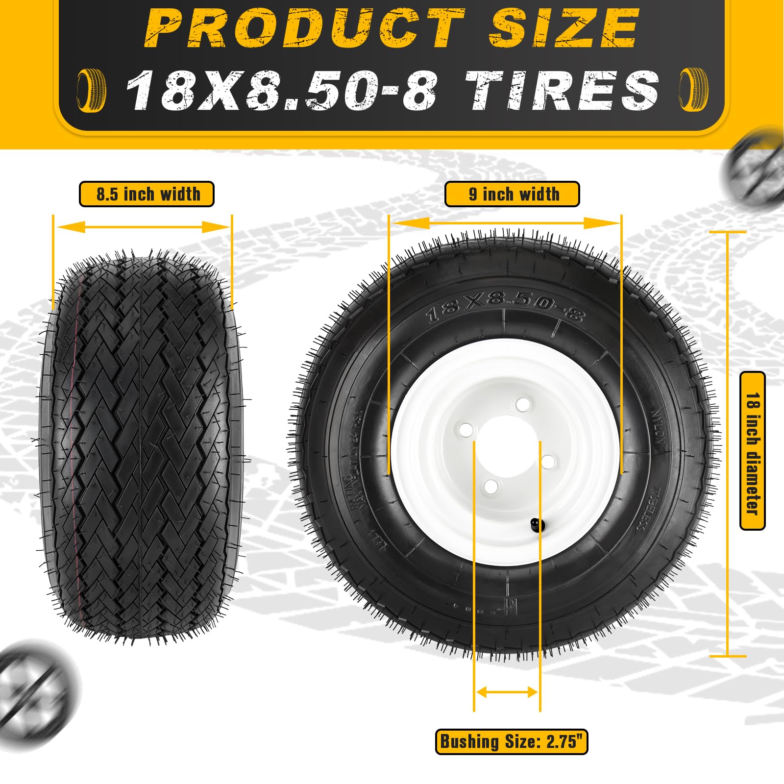CMOOD close-up turf tread showing traction and lawn protection benefits