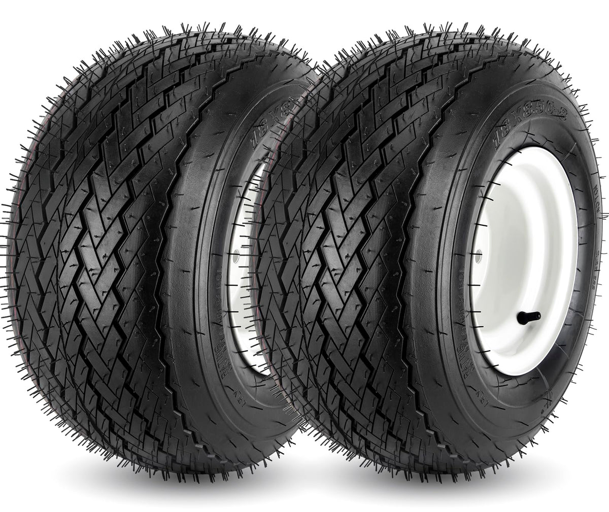 CMOOD front view of 18x8.50-8 wheel showing ready-to-install convenience