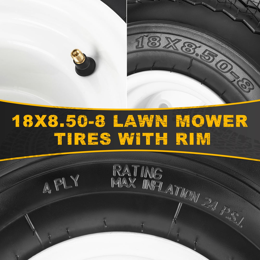 CMOOD wheel installed on ride-on mower improving stability and control