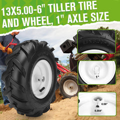 CMOOD mounted on tiller in field showing real-world traction benefit