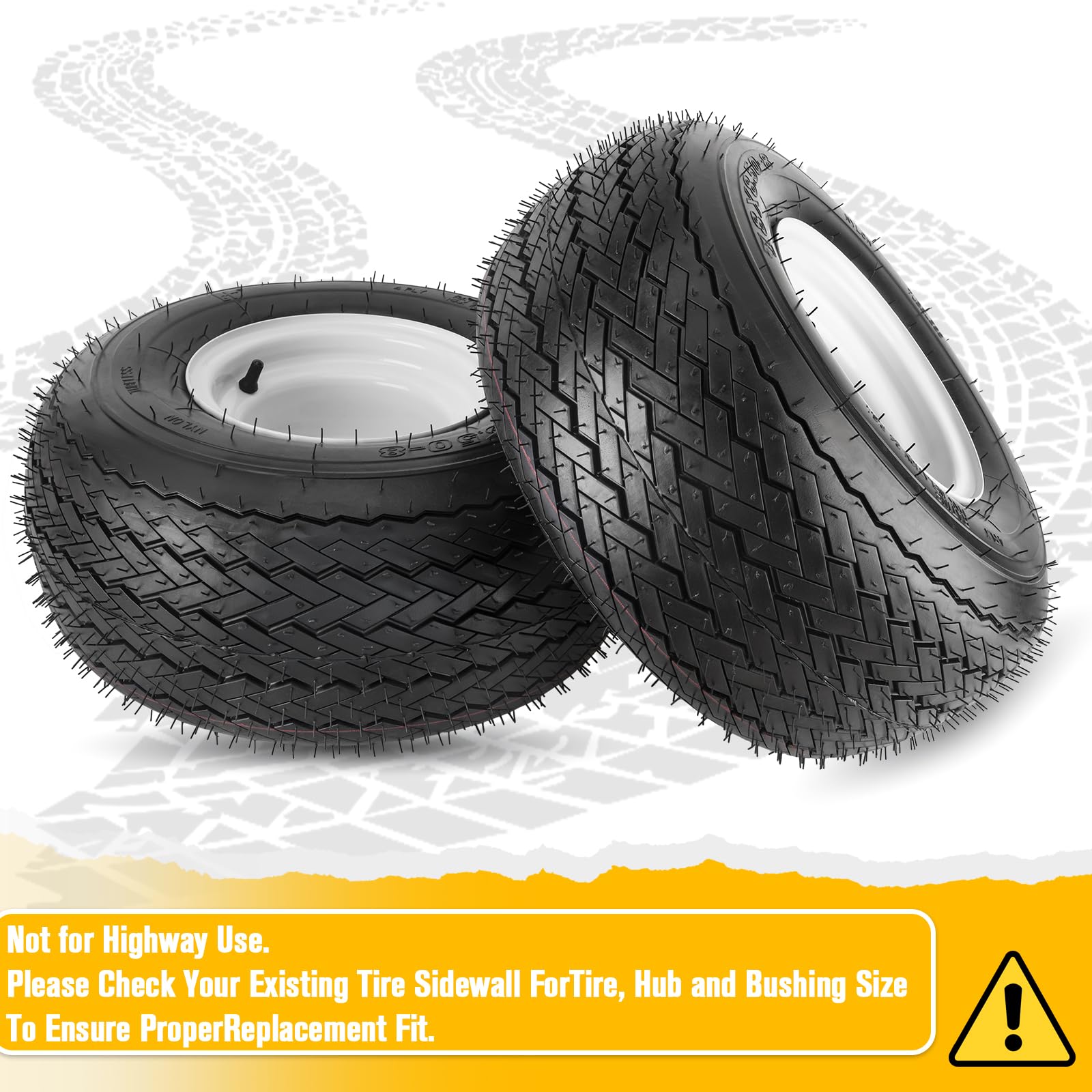 CMOOD packaged pair showing included pre-mounted tires and easy replacement