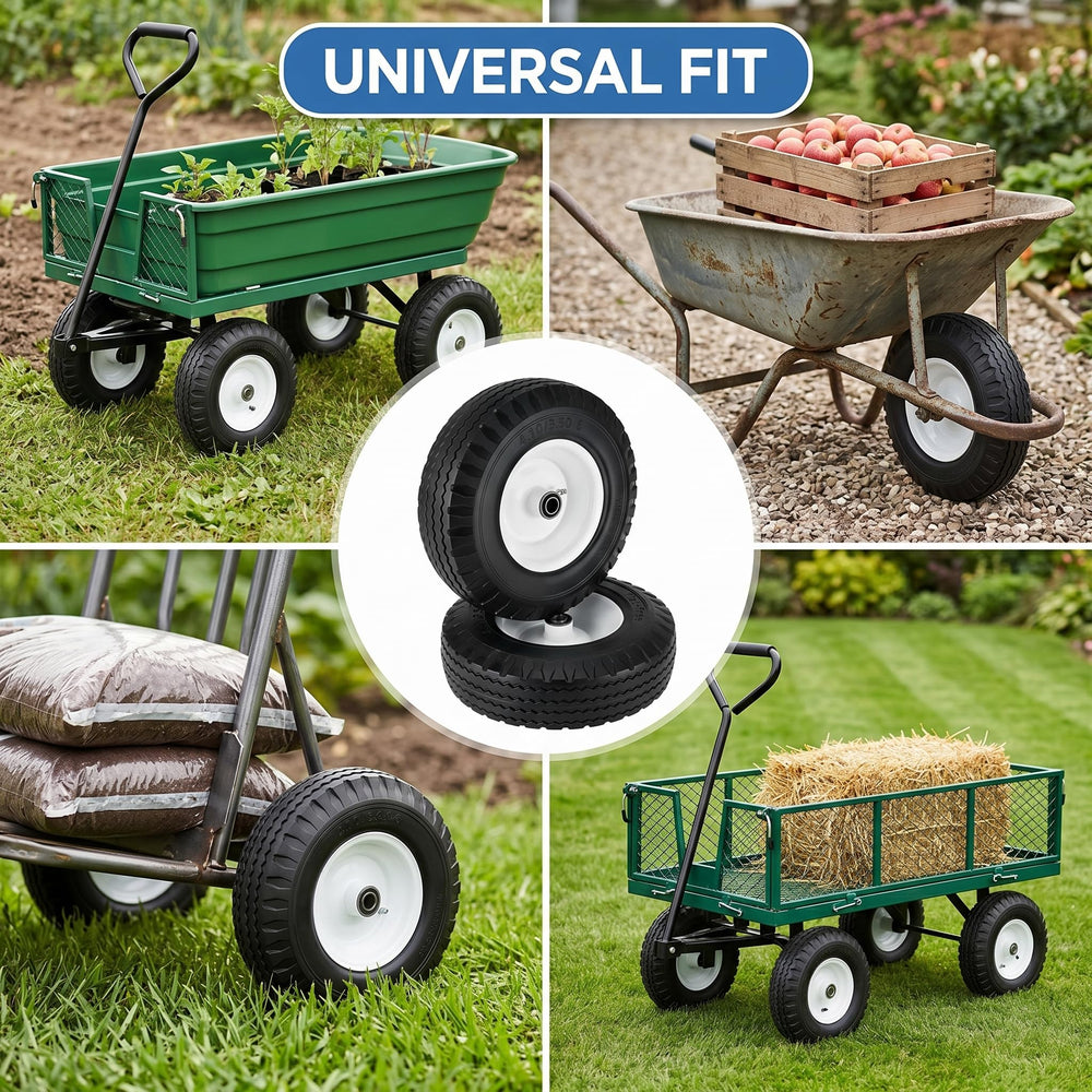 CMOOD wheel mounted on wheelbarrow improving yard work control
