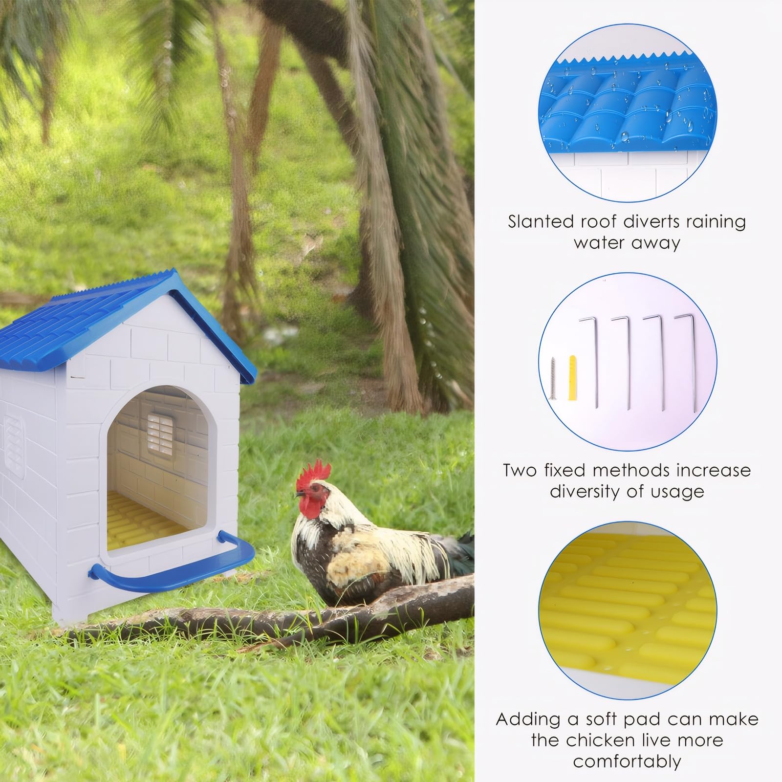 CMOSAF freestanding nesting box placed on ground demonstrating versatile placement options