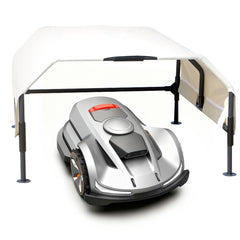 CNAINFC front view showing shelter protecting mower and easy entry