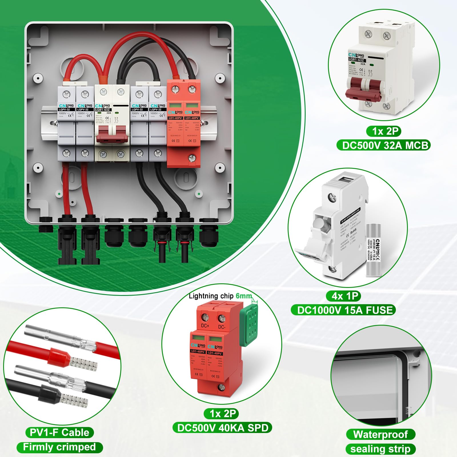 CNLonQcom fuse holder detail highlighting replaceable fuses for quick fault isolation