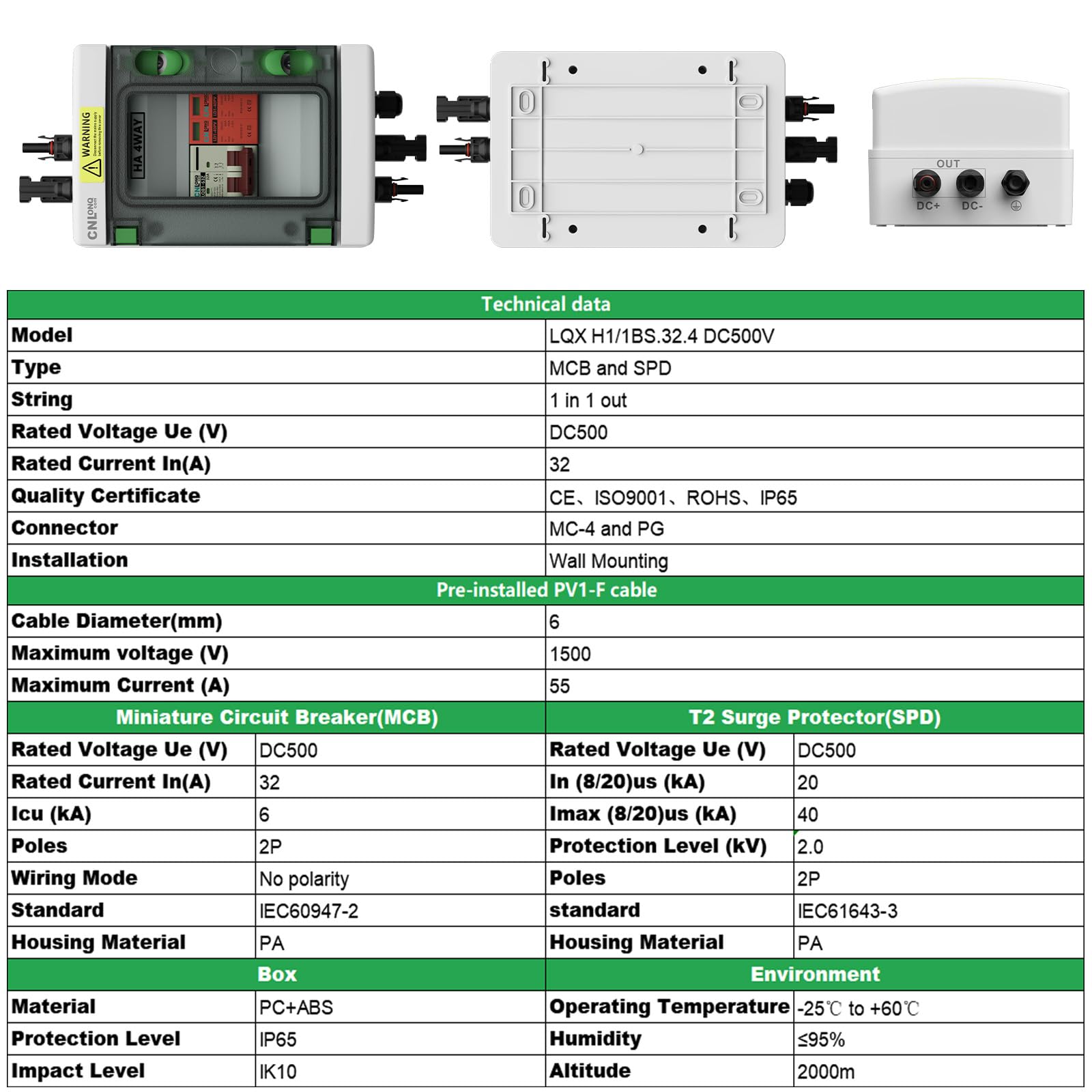 CNLonQcom installed on rooftop next to PV panel highlighting outdoor durability