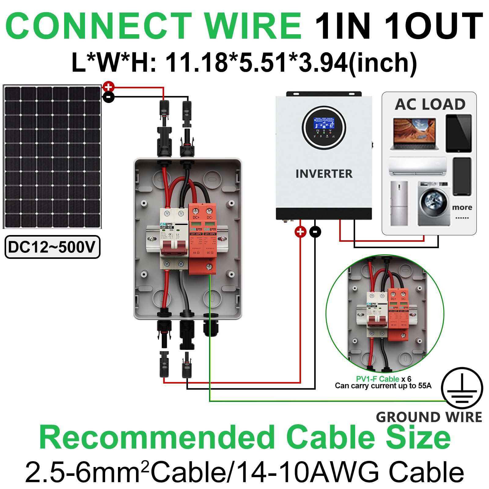 CNLonQcom photovoltaic connectors plugged in for fast plug-and-play installation