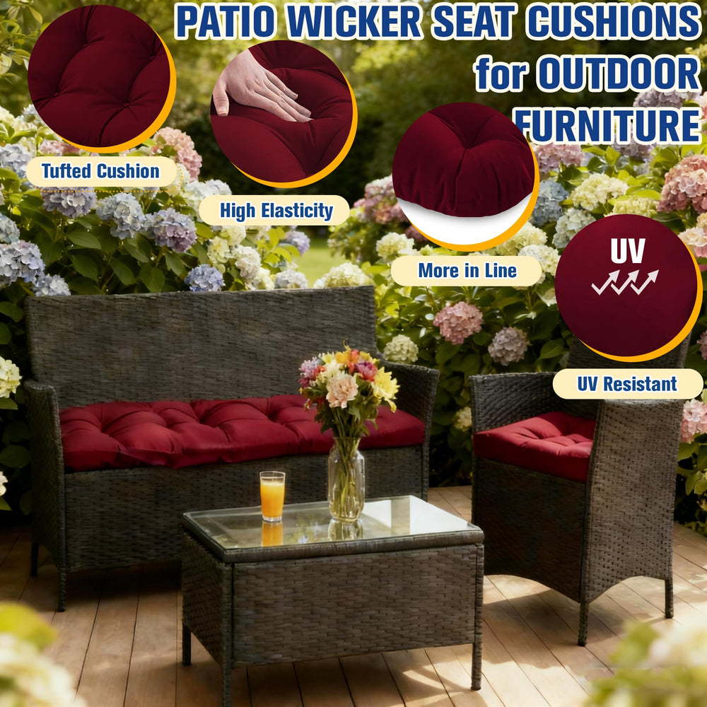 cnsmak bench cushion on patio loveseat lifestyle scene enhancing outdoor comfort