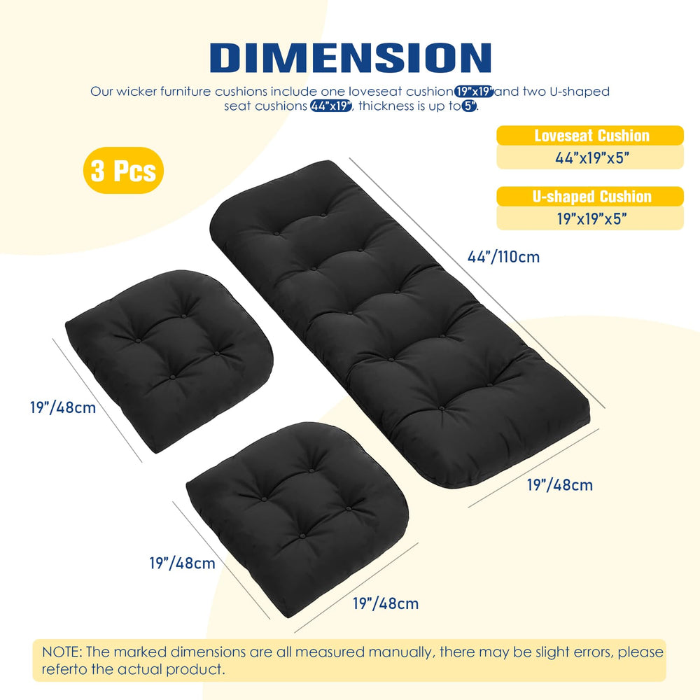 cnsmak bench cushion 44x19 top view highlighting tufted finish for comfortable seating