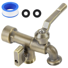 CNYGO bronze double faucet front view showing neat wall-mounted design and durability