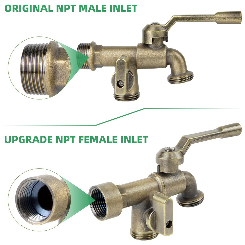 CNYGO bronze faucet close-up lever with non-slip handle for easy outdoor control