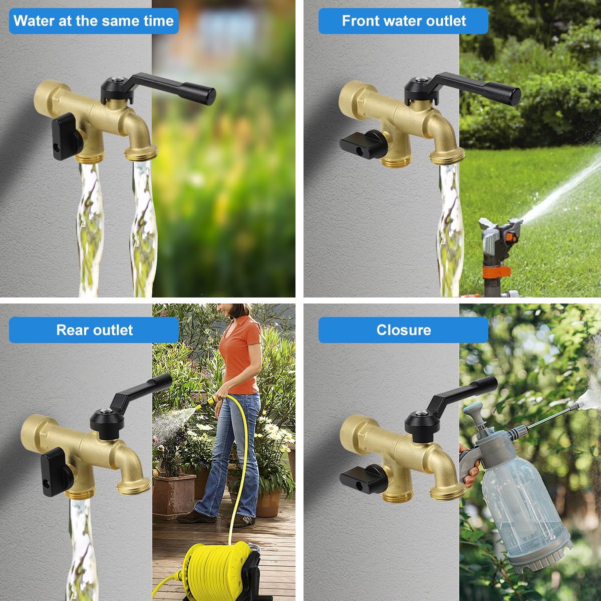 CNYGO faucet in balcony garden lifestyle scene demonstrating convenient outdoor water access