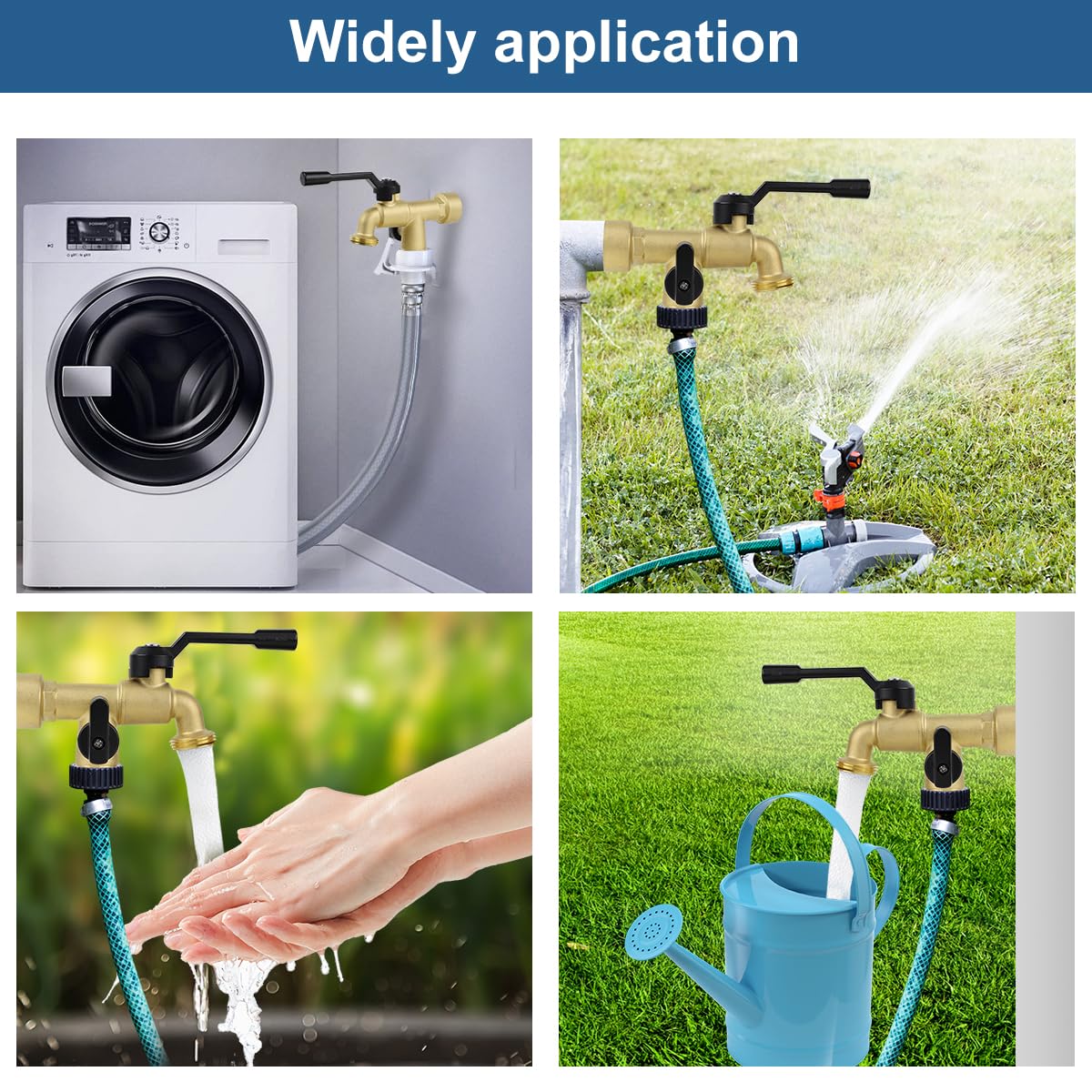 CNYGO faucet components including sealing rings and Teflon tape for leak-resistant installation
