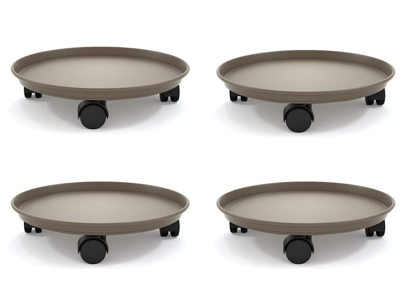 Coadura front view of 14 inch plant caddy showing sturdy rim and shape for stability