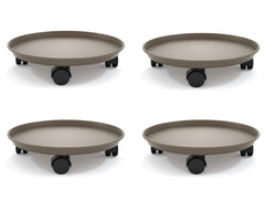Coadura front view of 14 inch plant caddy showing sturdy rim and shape for stability