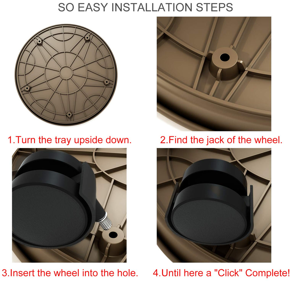 Coadura plant placed on caddy in use showing effortless rolling and floor protection