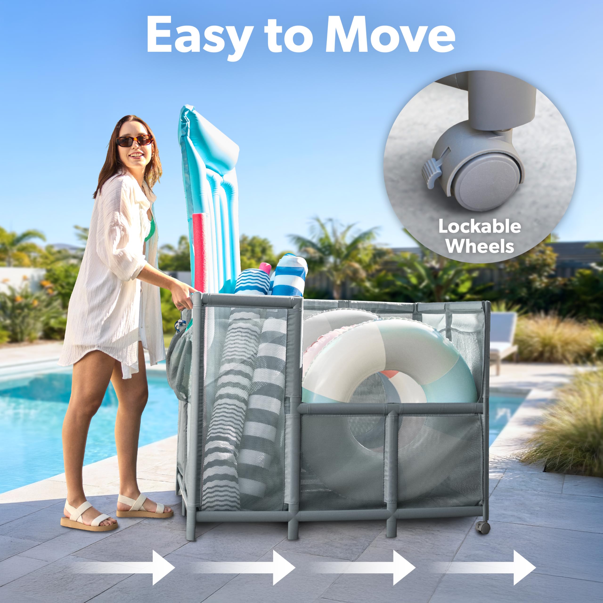 Coast Modern divider and pockets detail organizing tall gear and small accessories