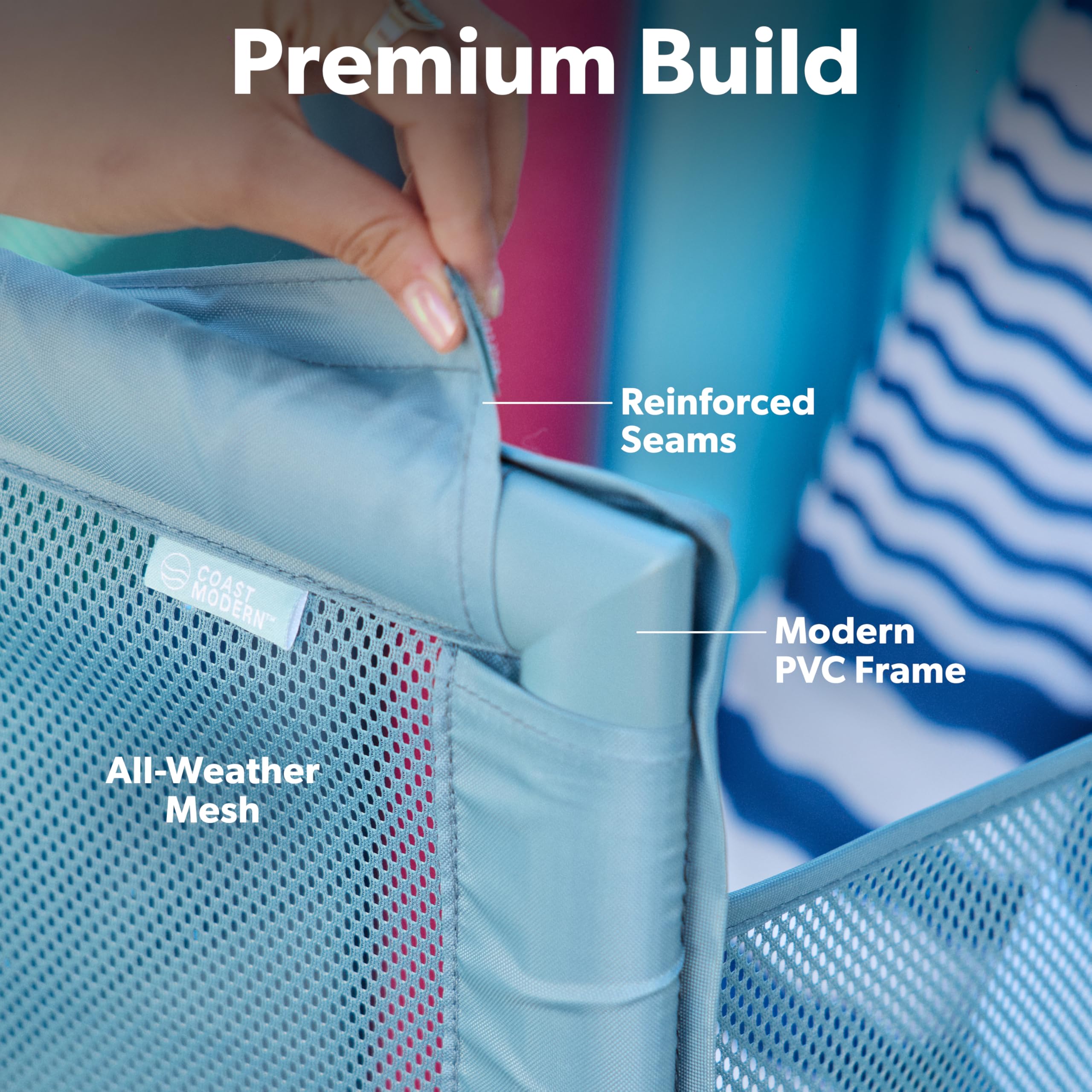 Coast Modern divider and four pockets detail showing organized storage options