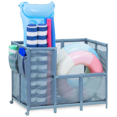 Coast Modern front view stone blue organizer showing capacity and style