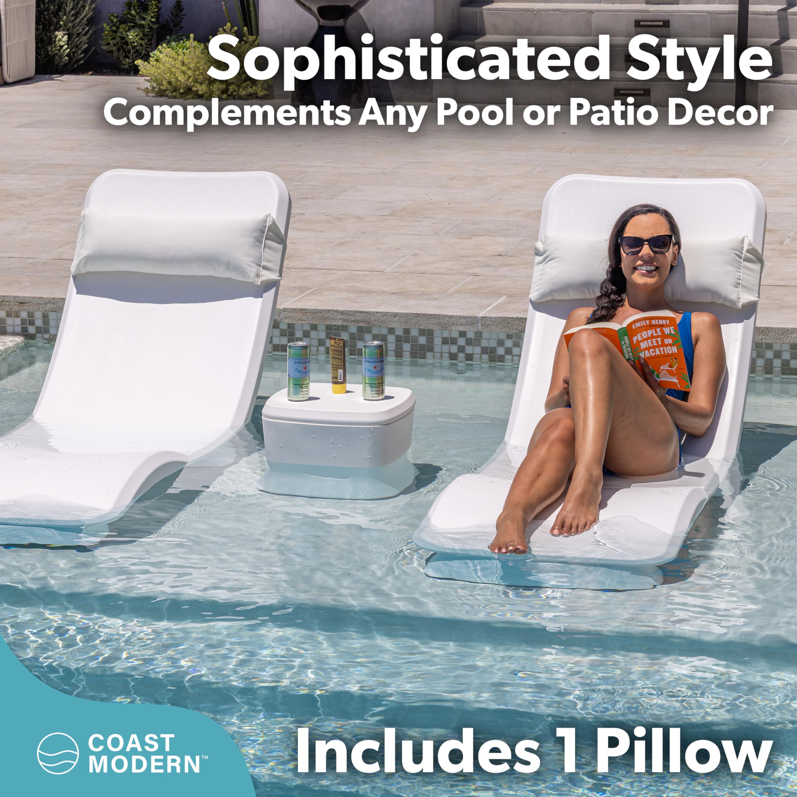 Coast Modern pillow next to ruler showing size and universal fit