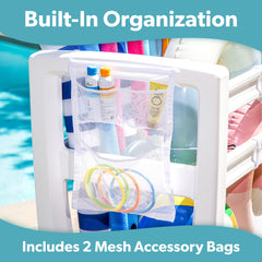 Coast Modern mesh side bags holding toys showing organized small-item storage