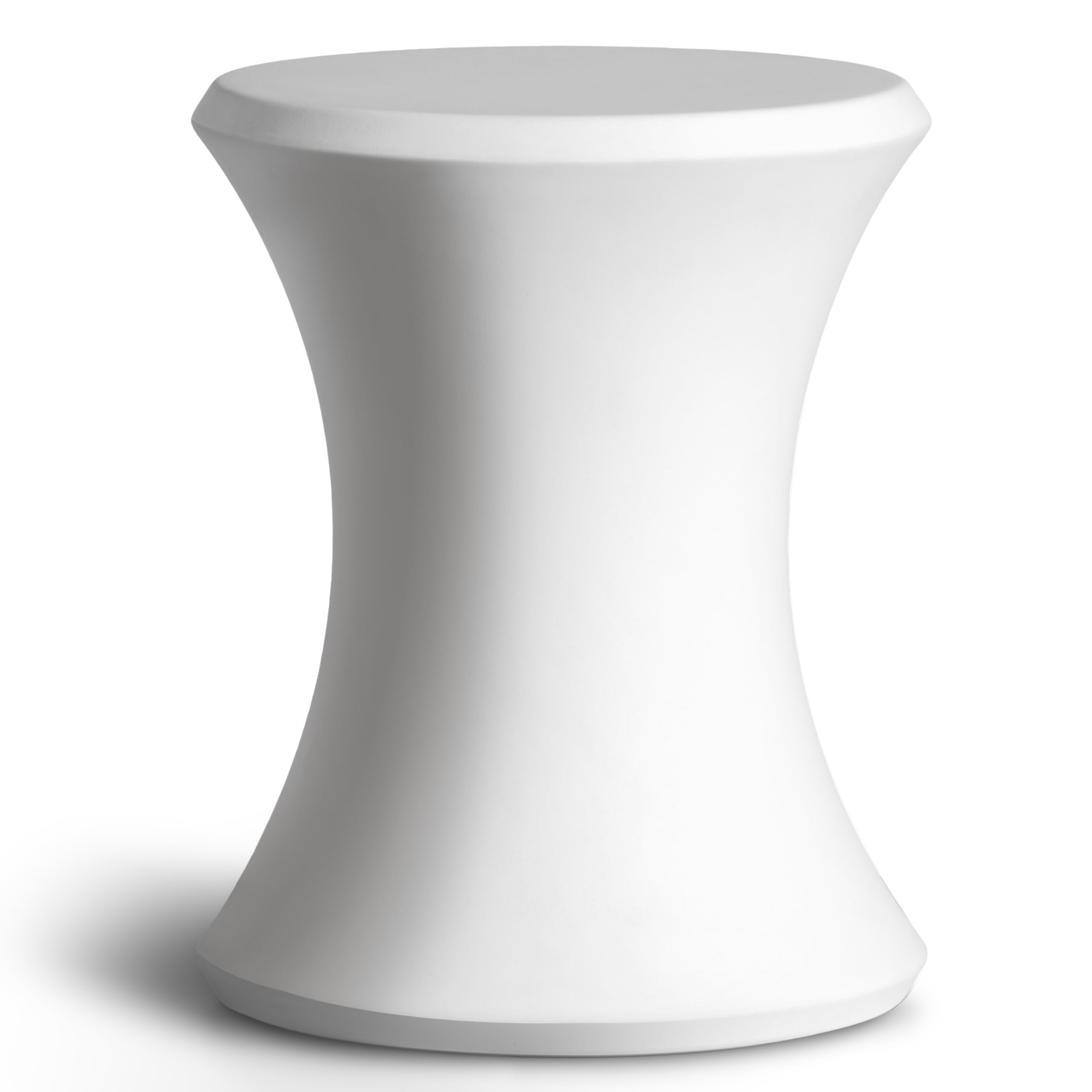 Coast Modern side table front view showing modern shape and stability