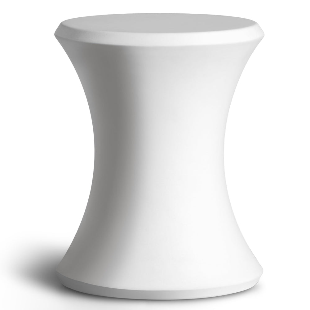 Coast Modern side table front view showing modern shape and stability